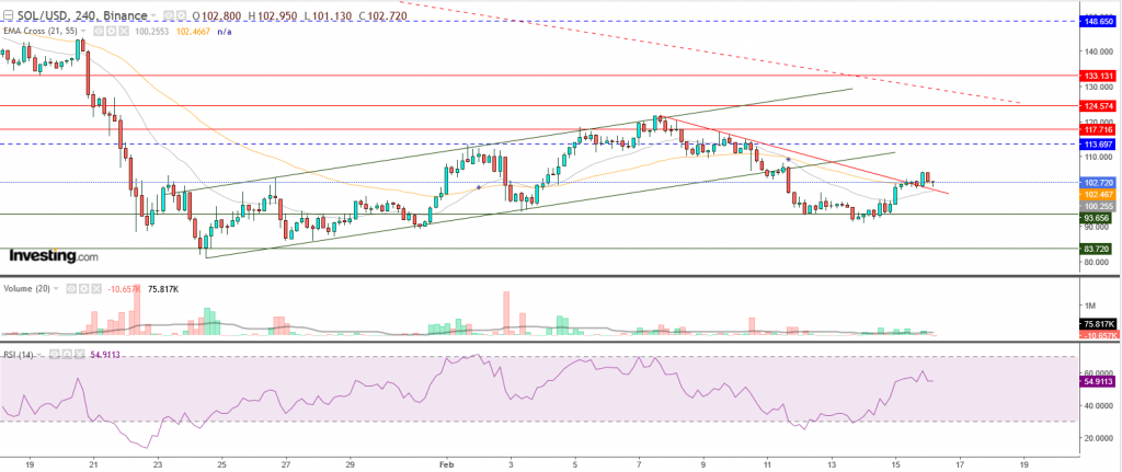 عملة سولانا الرقمية مقابل الدولار تحليل وأهداف 16 فبراير